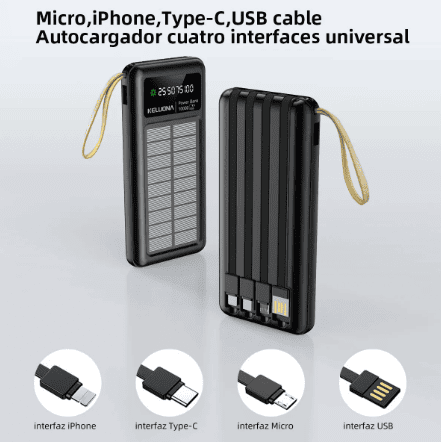 Power Bank 10000mAh 4 Cables