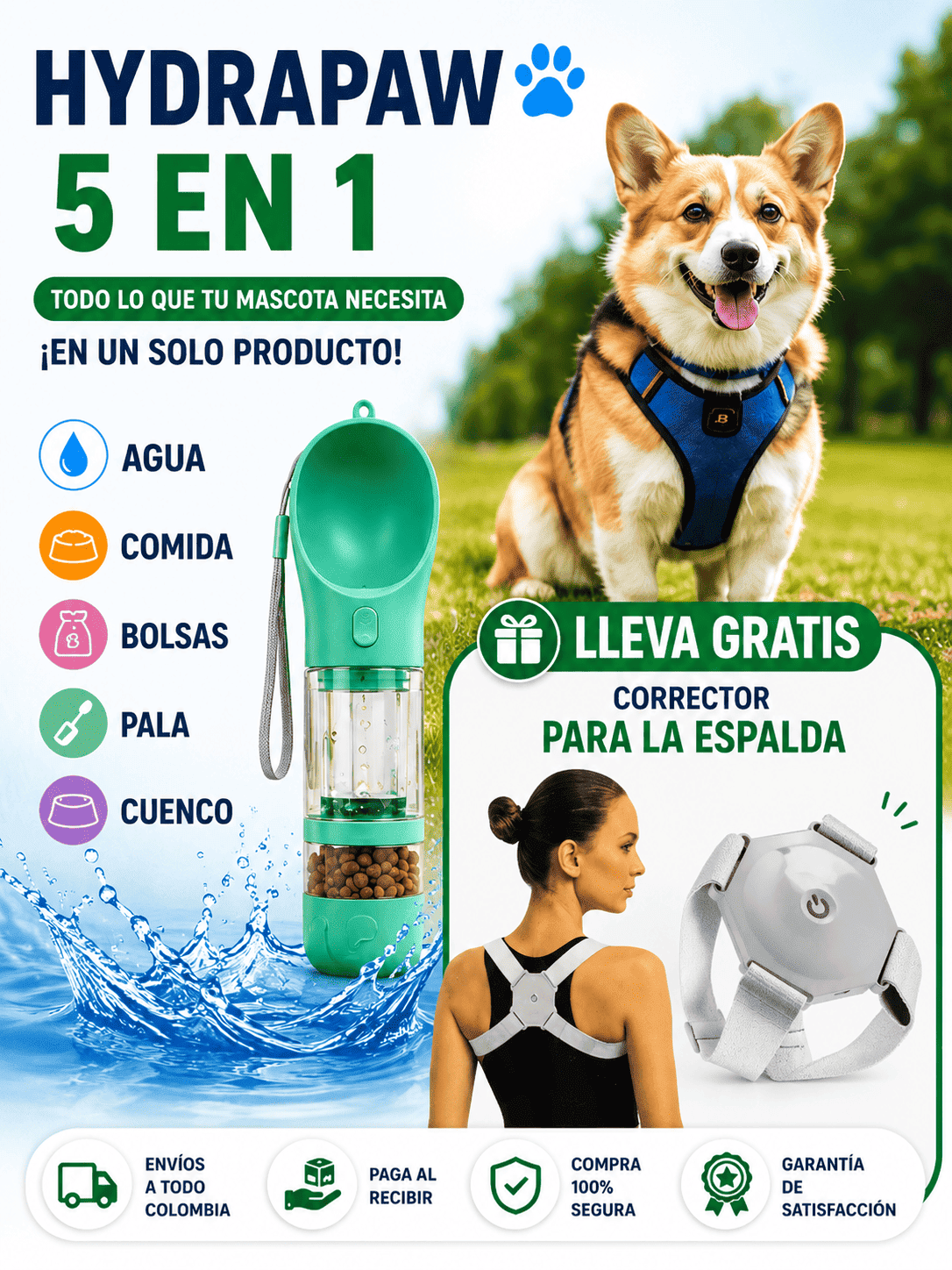 HydraPaw™ 5 en 1 Bebedero Dispensador Para Mascotas + ||Articulo GRATIS||